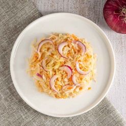 Капуста квашеная с крымским луком и маслом холодного отжима вес
