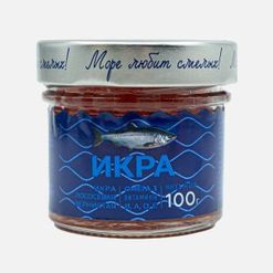 Икра Путина лососевая зернистая Кета соленая ст/б 100г