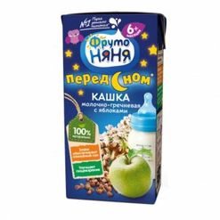 Каша ФрутоНяня молоч-гречнев с яблоками т/п 0,2л
