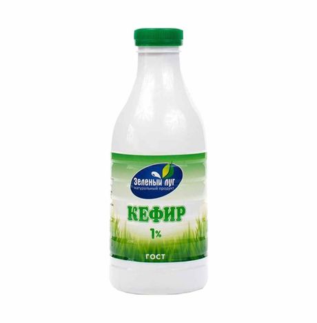 Кефир Зеленый луг 1% пл/бут 750г 