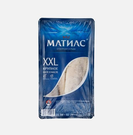 Сельдь Матиас филе деликатесное отборное пл/уп 300г