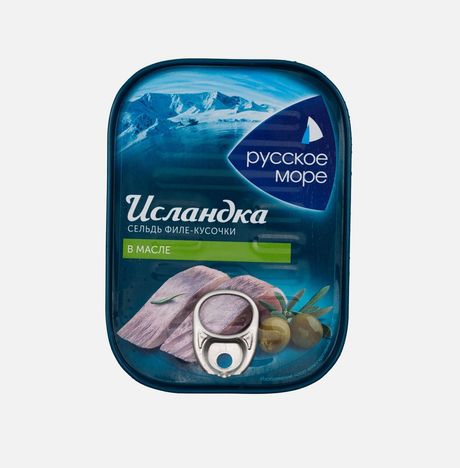 Сельдь Русское море Исландка филе-кусок в масле ж/б 115г