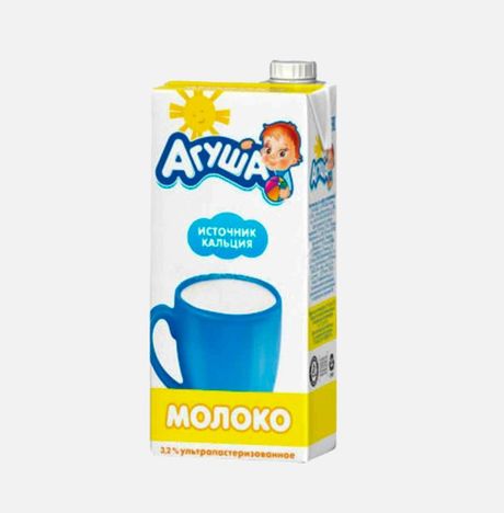 Молоко Агуша ультрап с 3 лет д/х 3.2% т/п 950г/925мл