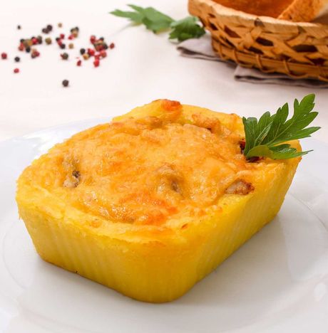 Гнезда картофельные с курицей и грибами вес