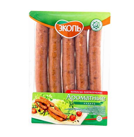 Колбаски Эколь Ароматные Халяль п/к в/у 300г