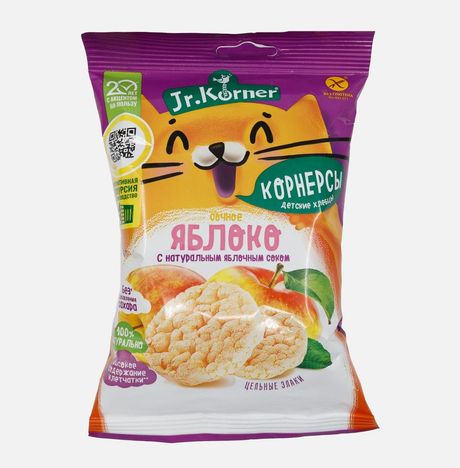 Хлебцы Др Корнер Корнерсы с яблочным соком рисовые мини 30г
