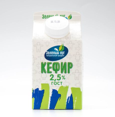 Кефир Зеленый луг 2.5% т/п 450г