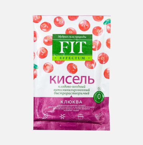 Кисель ФитЭффектум Клюква бум/пак 30г