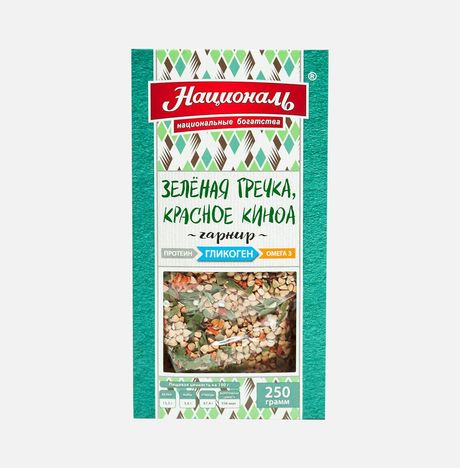 Зеленая гречка/красное киноа Националь к/к 250г