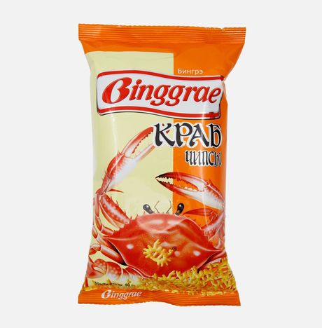 Чипсы Бингрэ Краб пл/уп 80г 