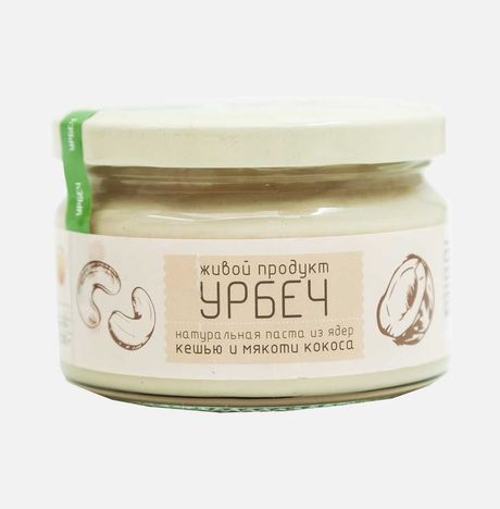 Урбеч Живой продукт из ядер кешью мякоти кокоса ст/б 225г