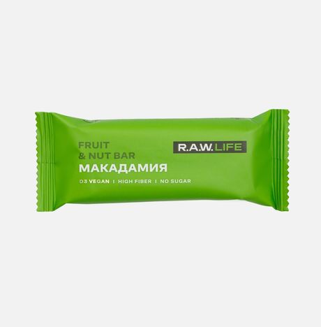 Батончик Рав Лайф Макадамия без сахара D3 веган 47г