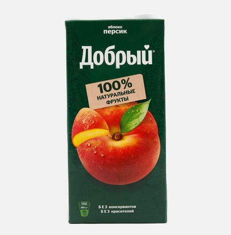 Напиток Добрый Яблоко/персик сокосодержащий т/п 2л