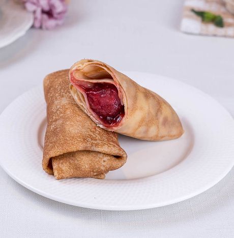 Блинчики с клубникой вес
