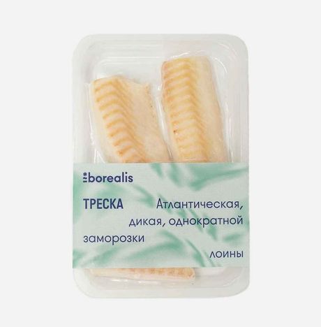 Треска Бореалис атлантич филе спинка б/кожи б/кост с/м в/у 400г