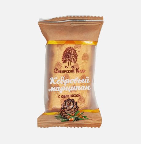 Конфеты Сибирский кедр Кедровый марципан с облепихой 40г