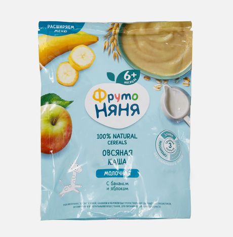 Каша ФрутоНяня Овсяная яблоко/банан молочная пл/уп 200г
