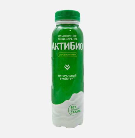 Биойогурт АктиБио натуральный обогащенный без сахара 1.8% 260г