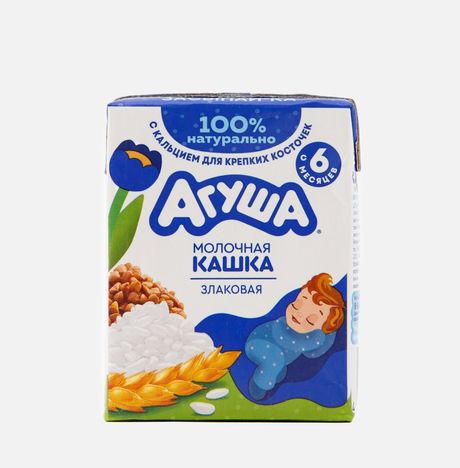 Каша Агуша Засыпай-ка Молочно-злак с 6мес 1.8% 200г/190мл