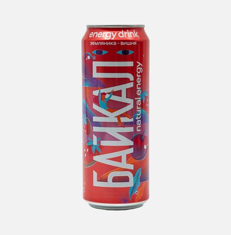 Напиток энерг Байкал Земляника и черная вишня ж/б 0,45л