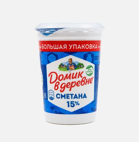 Сметана Домик в деревне 15% пл/ст 450г