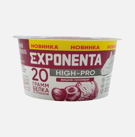 Продукт к/м Экспонента Хай-Про Вишня-пломбир обезжир б/сах 160г