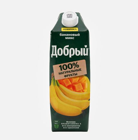 Напиток Добрый Банановый микс сокосодержащий т/п 1л