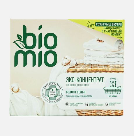 Порошок БиоМио д/белого белья с отбел концентрат 1000г