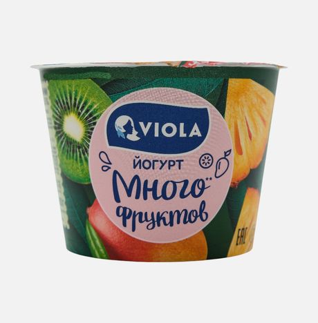 Йогурт Виола Вери Берри с тропическими фруктами 2.6% 180г