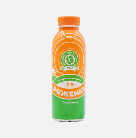 Ряженка Толмачевские продукты 2.5% пл/б 400г