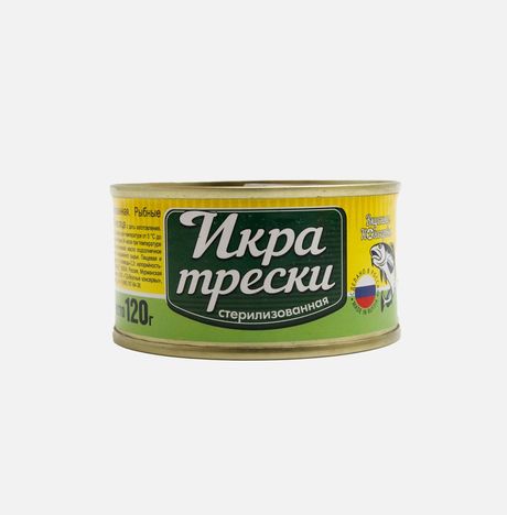 Икра трески Вкусные консервы атлант стерил ж/б/кл 120г