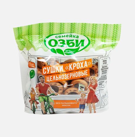 Сушки Семейка Озби Кроха цельнозерновые м/у 200г