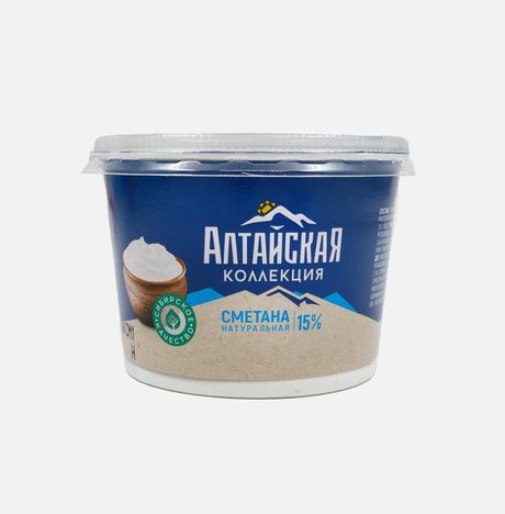 Сметана Алтайская коллекция 15% пл/ст 180г