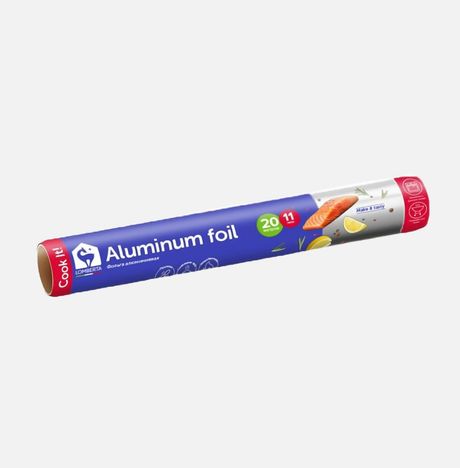 Фольга Ломберта бытовая алюминиевая 20м