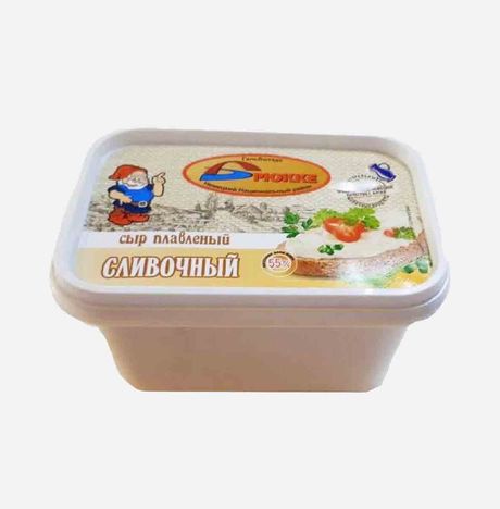 Сыр Брюкке плавл Сливочный 55% пл/ванна 200г
