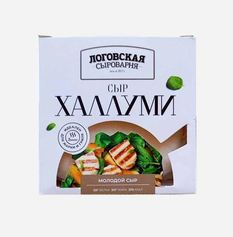 Сыр Логовская сыроварня Халлуми молодой 40% к/к 140г