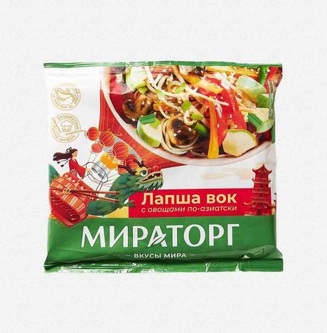 Смесь Мираторг Лапша вок с овощ по-азиатски с/м 400г