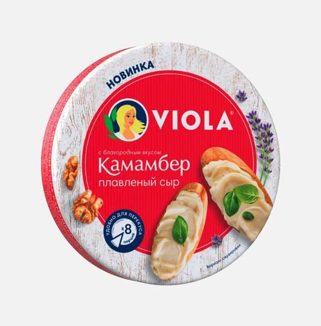 Сыр Виола плавл со вкусом сыра Камамбер 45% к/к 130г