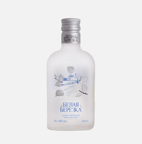Водка Белая Березка 40% ст/б 0,2л 