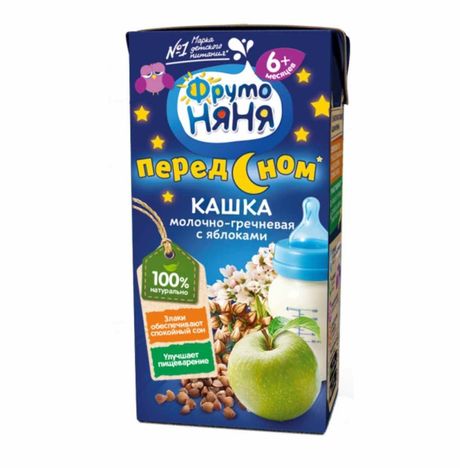 Каша ФрутоНяня молоч-гречнев с яблоками т/п 0,2л