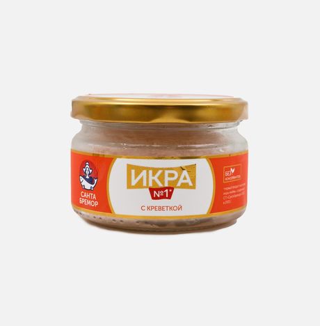 Икра Санта Бремор деликатесная с креветкой 180г
