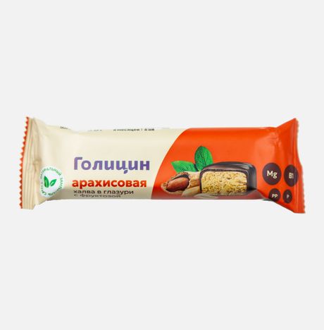 Халва Голицин арахисовая с фруктозой в шок глазури 68г
