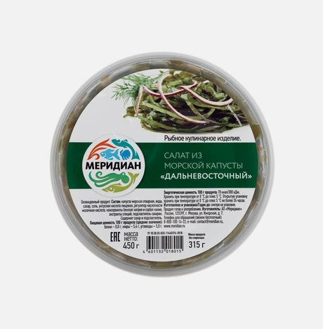 Салат Меридиан Дальневосточный из морской капусты пл/б 450г