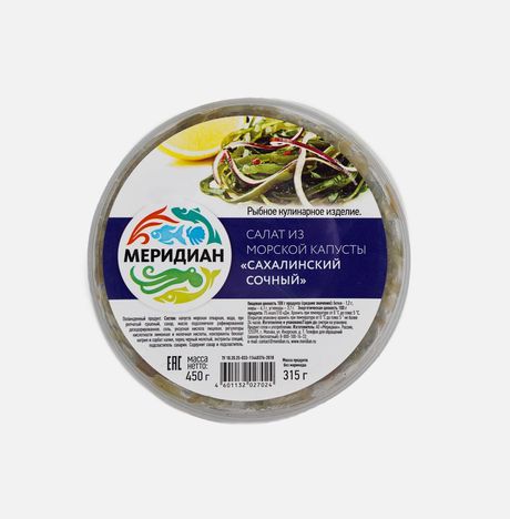 Салат Меридиан Сахалинский из морской капусты пл/б 450г
