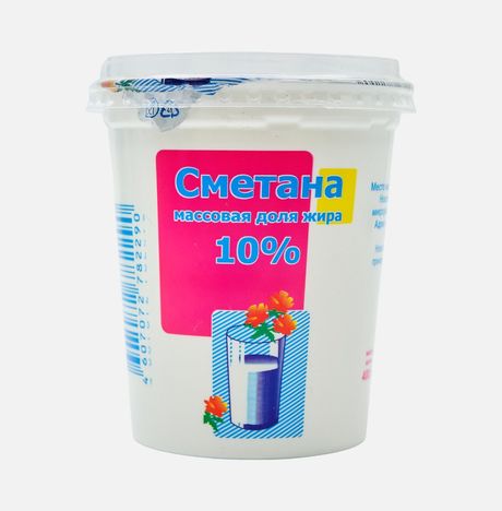 Сметана Ирмень 10% пл/ст 400г 