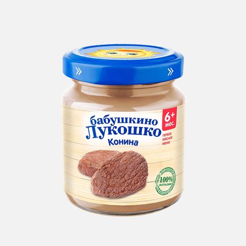 Пюре Бабушкино Лукошко Конина с 6мес ст/б 100г