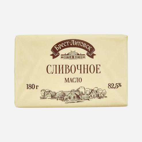 Масло Брест-Литовск сладко-слив/несоленое 82.5% 180г