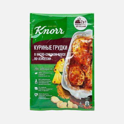 Смесь Кнорр д/куриных грудок в кисл/сладком соусе по-азиатки 28г