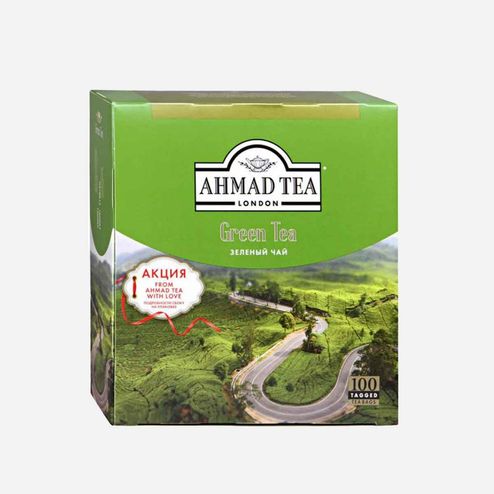 Чай Ахмад Китайский зеленый с/я 100пак*1,8г к/к 180г
