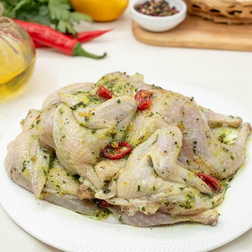 Перепелки маринованные с чесночком и травами п/ф вес